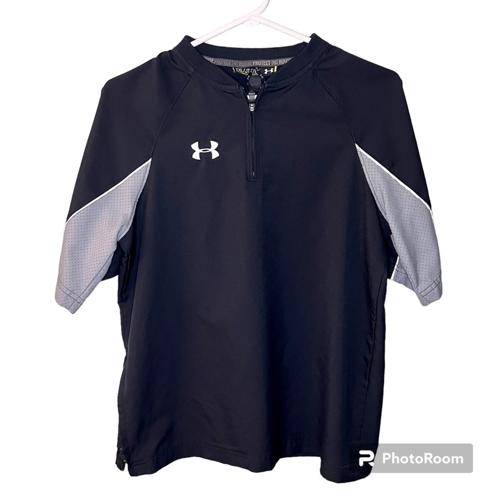 Under Armour All Season Quarter Zip Short Sleeve Baseball Warm Up, Youth…